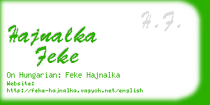 hajnalka feke business card